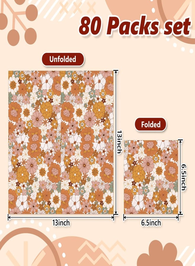 وولاين مجموعة مناديل ورقية من والين، 80 منديل، بنمط زهور بوهيمي، مقاس 6.5 × 6.5 بوصة، بتصميم زهور ربيعية كلاسيكية، مناسبة للغداء والعشاء، مزينة بزهرة الفاوانيا والأقحوان، مثالية لفصلي الربيع والصيف، وأعياد الميلاد، وحفلات الزفاف، وحفلات توديع العزوبية. - Image 2